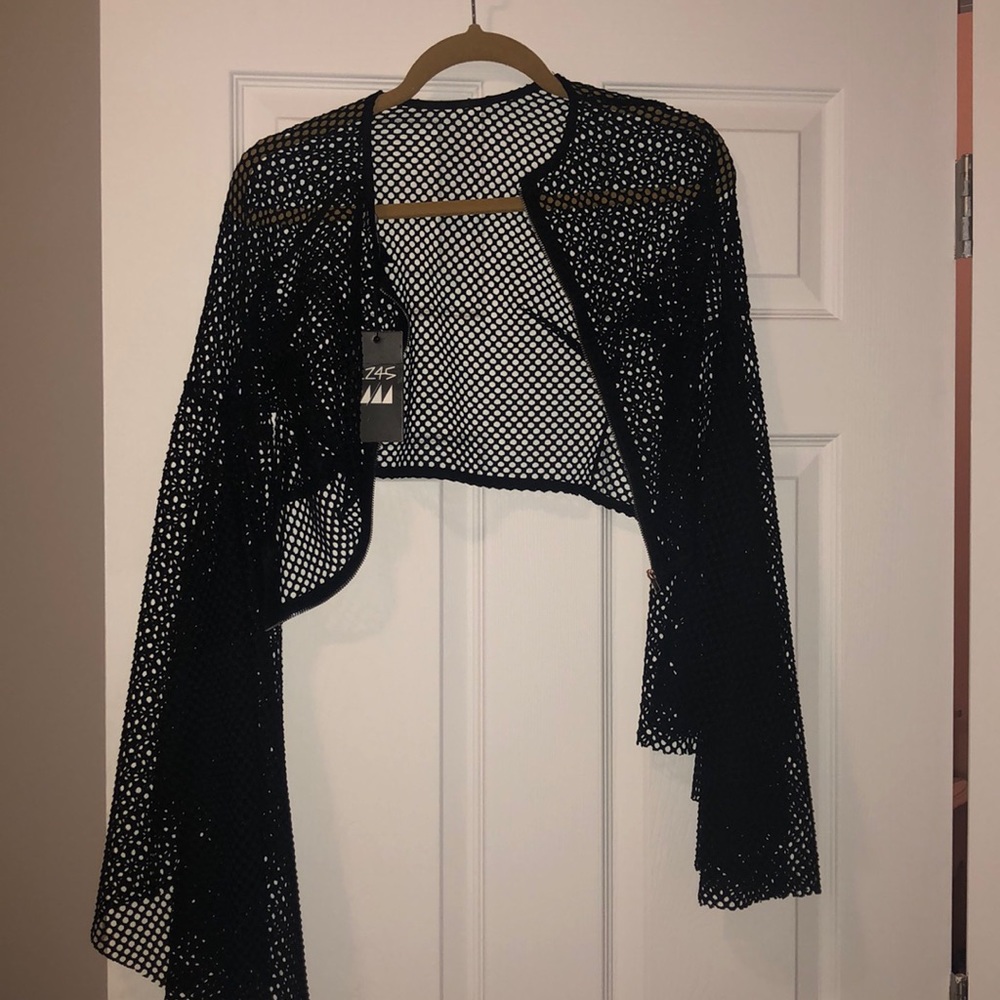 LF cropped mesh jacket